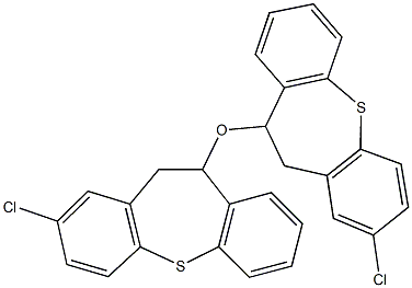 2-chloro-10-[(2-chloro-10,11-dihydrodibenzo[b,f]thiepin-10-yl)oxy]-10,11-dihydrodibenzo[b,f]thiepine Structure