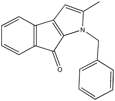 1-benzyl-2-methylindeno[2,1-b]pyrrol-8(1H)-one 结构式