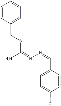 benzyl N'-(4-chlorobenzylidene)hydrazonothiocarbamate 结构式