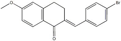 2-(4-bromobenzylidene)-6-methoxy-3,4-dihydro-1(2H)-naphthalenone Structure