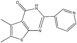 5,6-dimethyl-2-(3-pyridinyl)thieno[2,3-d]pyrimidin-4(3H)-one 结构式