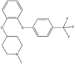 1-methyl-4-piperidinyl 2-{[4-(trifluoromethyl)phenyl]sulfanyl}phenyl ether Struktur