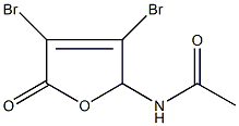 N-(3,4-dibromo-5-oxo-2,5-dihydro-2-furanyl)acetamide Structure