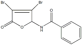 N-(3,4-dibromo-5-oxo-2,5-dihydro-2-furanyl)benzamide 化学構造式