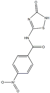 4-nitro-N-(3-oxo-2,3-dihydro-1,2,4-thiadiazol-5-yl)benzamide Struktur