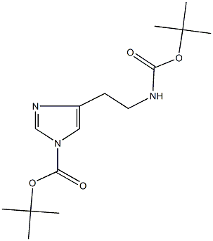 tert-butyl 4-{2-[(tert-butoxycarbonyl)amino]ethyl}-1H-imidazole-1-carboxylate Structure