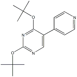 2,4-ditert-butoxy-5-(4-pyridinyl)pyrimidine 化学構造式