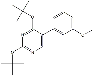 2,4-ditert-butoxy-5-(3-methoxyphenyl)pyrimidine 化学構造式