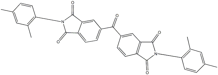 2-(2,4-dimethylphenyl)-5-{[2-(2,4-dimethylphenyl)-1,3-dioxo-2,3-dihydro-1H-isoindol-5-yl]carbonyl}-1H-isoindole-1,3(2H)-dione Struktur