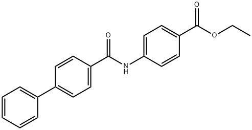 ethyl 4-[([1,1'-biphenyl]-4-ylcarbonyl)amino]benzoate 化学構造式