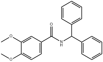 N-benzhydryl-3,4-dimethoxybenzamide 结构式