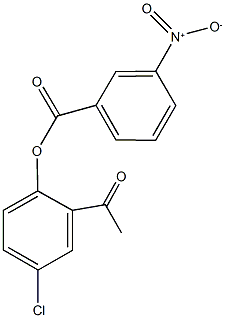 2-acetyl-4-chlorophenyl 3-nitrobenzoate Structure