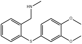 N-{2-[(3,4-dimethoxyphenyl)sulfanyl]benzyl}-N-methylamine Structure