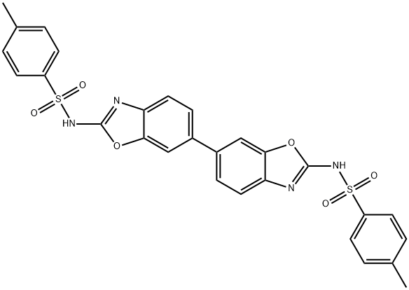 6,6'-bis(2-{[(4-methylphenyl)sulfonyl]amino}-1,3-benzoxazole) Structure