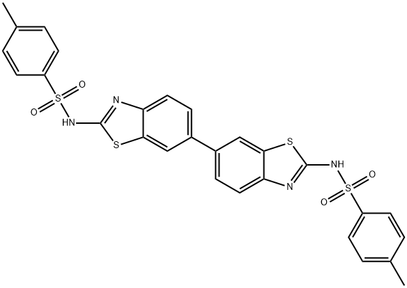 6,6'-bis(2-{[(4-methylphenyl)sulfonyl]amino}-1,3-benzothiazole) Struktur