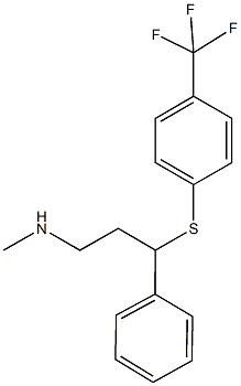 N-methyl-N-(3-phenyl-3-{[4-(trifluoromethyl)phenyl]sulfanyl}propyl)amine 化学構造式