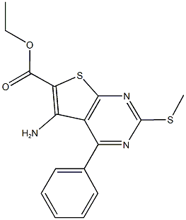 128090-58-4 ethyl 5-amino-2-(methylsulfanyl)-4-phenylthieno[2,3-d]pyrimidine-6-carboxylate