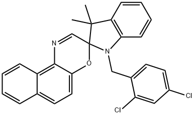 1'-(2,4-dichlorobenzyl)-3',3'-dimethyl-3H-naphtho[2,1-b][1,4]oxazine-3-spiro-2'-indoline Structure