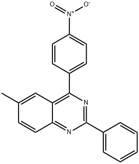 4-{4-nitrophenyl}-6-methyl-2-phenylquinazoline Struktur