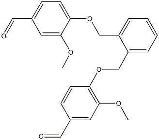 4,4'-((1,2-亚苯基双(亚甲基))双(氧基))双(3-甲氧基苯甲醛),128353-40-2,结构式