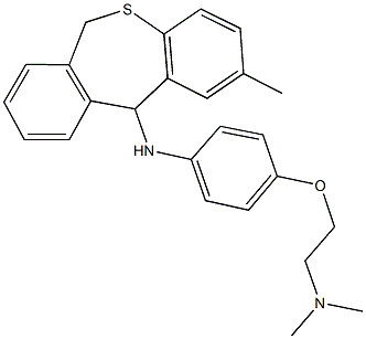 N-{4-[2-(dimethylamino)ethoxy]phenyl}-N-(2-methyl-6,11-dihydrodibenzo[b,e]thiepin-11-yl)amine,128457-36-3,结构式