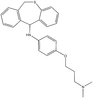 N-{4-[3-(dimethylamino)propoxy]phenyl}-6,11-dihydrodibenzo[b,e]thiepin-11-amine Struktur