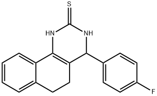 4-(4-fluorophenyl)-3,4,5,6-tetrahydrobenzo[h]quinazoline-2(1H)-thione Structure