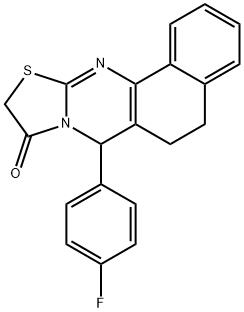 7-(4-fluorophenyl)-5,7-dihydro-6H-benzo[h][1,3]thiazolo[2,3-b]quinazolin-9(10H)-one Structure