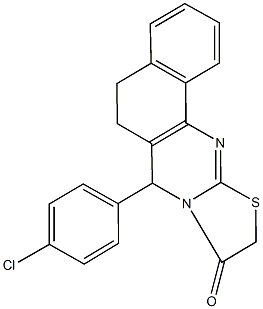 7-(4-chlorophenyl)-5,7-dihydro-6H-benzo[h][1,3]thiazolo[2,3-b]quinazolin-9(10H)-one Structure