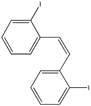 1-iodo-2-[2-(2-iodophenyl)vinyl]benzene 化学構造式