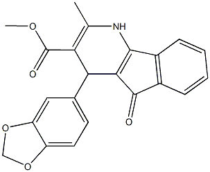 methyl 4-(1,3-benzodioxol-5-yl)-2-methyl-5-oxo-4,5-dihydro-1H-indeno[1,2-b]pyridine-3-carboxylate|