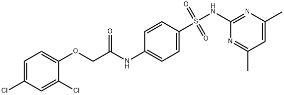 2-(2,4-dichlorophenoxy)-N-(4-{[(4,6-dimethyl-2-pyrimidinyl)amino]sulfonyl}phenyl)acetamide|