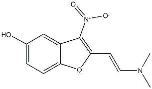 2-[2-(dimethylamino)vinyl]-3-nitro-1-benzofuran-5-ol 化学構造式