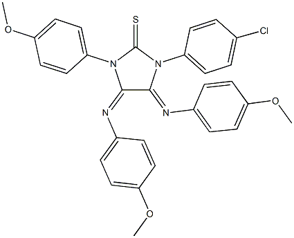 1-(4-chlorophenyl)-3-(4-methoxyphenyl)-4,5-bis[(4-methoxyphenyl)imino]imidazolidine-2-thione|