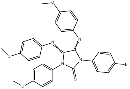 1-(4-bromophenyl)-3-(4-methoxyphenyl)-4,5-bis[(4-methoxyphenyl)imino]imidazolidine-2-thione|