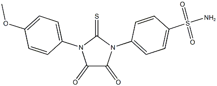 4-[3-(4-methoxyphenyl)-4,5-dioxo-2-thioxoimidazolidin-1-yl]benzenesulfonamide Structure