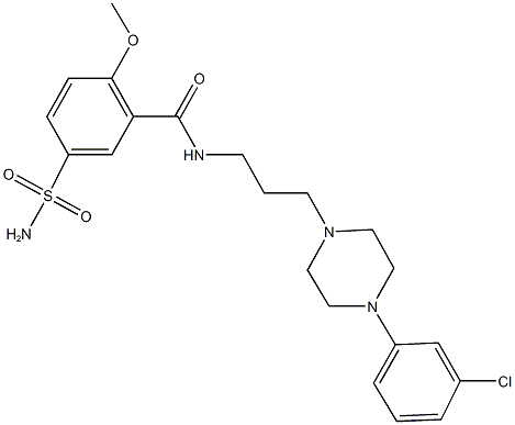 129011-01-4 5-(aminosulfonyl)-N-{3-[4-(3-chlorophenyl)-1-piperazinyl]propyl}-2-methoxybenzamide