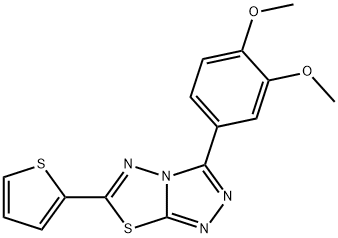 3-(3,4-dimethoxyphenyl)-6-(2-thienyl)[1,2,4]triazolo[3,4-b][1,3,4]thiadiazole Structure