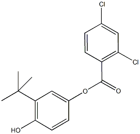 3-tert-butyl-4-hydroxyphenyl 2,4-dichlorobenzoate,129091-90-3,结构式