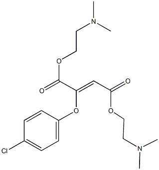 bis[2-(dimethylamino)ethyl] 2-(4-chlorophenoxy)-2-butenedioate Struktur