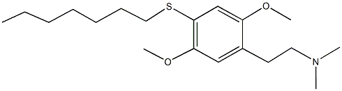 2-[4-(heptylsulfanyl)-2,5-dimethoxyphenyl]-N,N-dimethylethanamine,129658-32-8,结构式