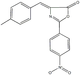 2-{4-nitrophenyl}-4-(4-methylbenzylidene)-1,3-oxazol-5(4H)-one Structure