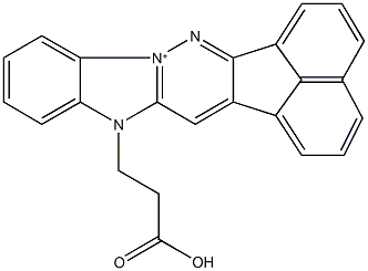 8-(2-carboxyethyl)-8H-acenaphtho[1',2':3,4]pyridazino[1,6-a]benzimidazol-13-ium,1301674-86-1,结构式