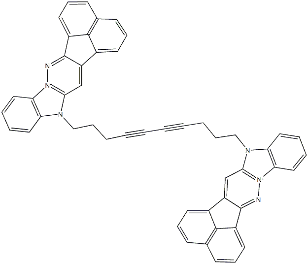 1301701-16-5 8-[10-(8H-acenaphtho[1',2':3,4]pyridazino[1,6-a]benzimidazol-13-ium-8-yl)-4,6-decadiynyl]-8H-acenaphtho[1',2':3,4]pyridazino[1,6-a]benzimidazol-13-ium