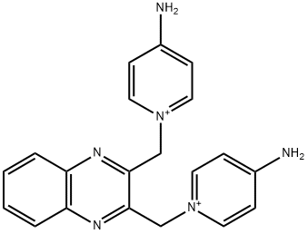 4-amino-1-({3-[(4-amino-1-pyridiniumyl)methyl]-2-quinoxalinyl}methyl)pyridinium 结构式