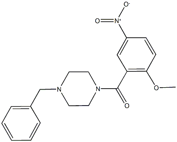 1-benzyl-4-{5-nitro-2-methoxybenzoyl}piperazine Structure