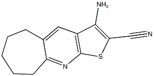 3-amino-6,7,8,9-tetrahydro-5H-cyclohepta[b]thieno[3,2-e]pyridine-2-carbonitrile 结构式