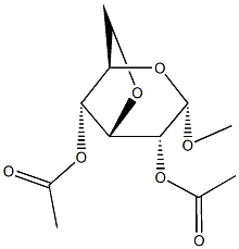 methyl 2,4-di-O-acetyl-3,6-anhydrohexopyranoside 化学構造式