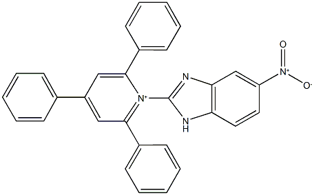 1-(5-ニトロ-1H-ベンゾイミダゾール-2-イル)-2,4,6-トリフェニルピリジニウム 化学構造式