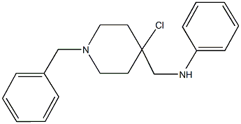 N-[(1-benzyl-4-chloro-4-piperidinyl)methyl]aniline Structure